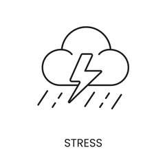 Stress line icon in vector with editable stroke