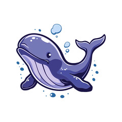 whale cartoon, whale illustration