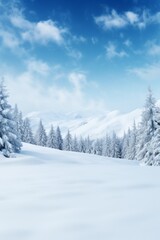 Fototapeta na wymiar winter background snowfall Generative AI