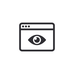 Web page. Online icon. Internet icon. Web sign. Browser icon. Global network. Search page. Internet surfing. View icon. Spying, spy, watch. Anonymity. Search sign. Safe search. Observe. File search. 