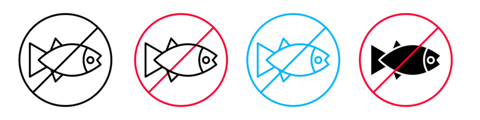 Fish-Free Product Label Icon Indicating Absence of Seafood Ingredients