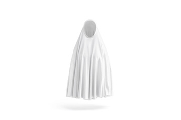Blank white female chador mockup, front view