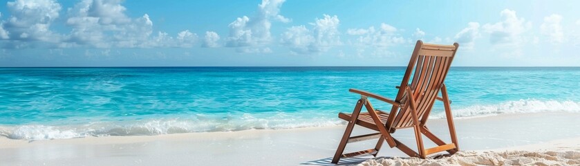 Resort relaxation awaits with beach chairs and umbrellas by a sparkling pool on a tropical morning