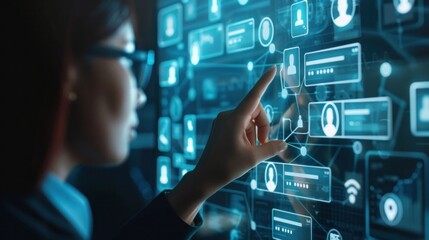 Human resource management concept, screening employee information and job applicants