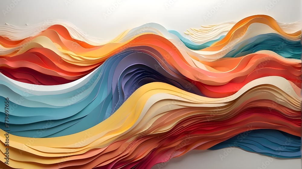 Poster precision-crafted vector waves flowing seamlessly across a digital canvas, evoking a sense of fluidi