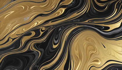 colorful black and gold bright colors  abstract liquid marble texture background,  