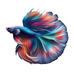 Obraz premium Fighting fish have many different types of tails that are beautiful.