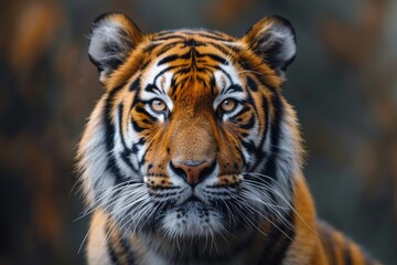 Another stunning close-up of a tiger's face, featuring hypnotic eyes and beautifully marked fur, representing the wild's allure