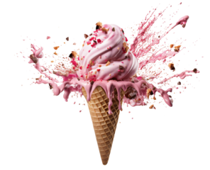 Delicious ice cream, cut out