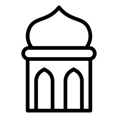 Minaret line icon