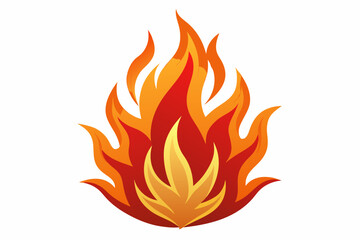 Fire vector design with white background.