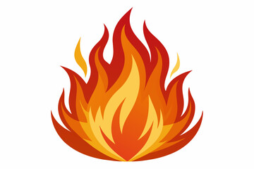 Fire vector design with white background.