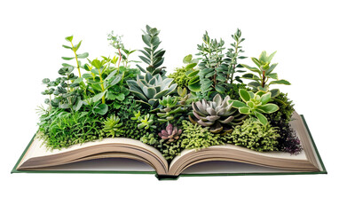 Tips for Plant Growth in Gardening Book Isolated on Transparent Background PNG. - obrazy, fototapety, plakaty
