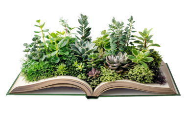 Tips for Plant Growth in Gardening Book Isolated on Transparent Background PNG.
