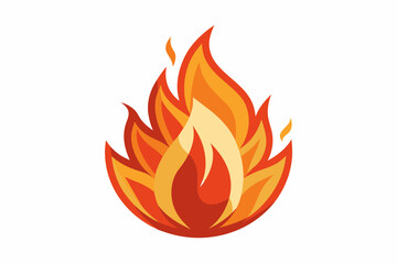 Fire vector design with white background.