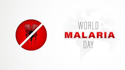 World malaria day poster, vector illustration