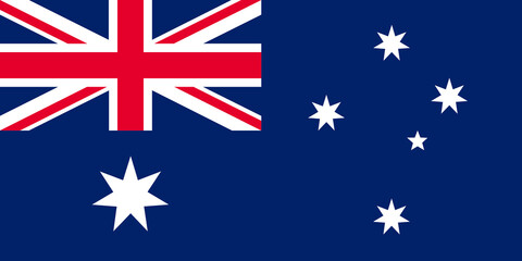 Australia flag vector illustration. Australia flag vector graphics