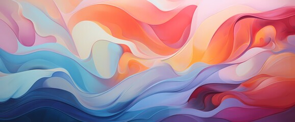 Like a symphony of light and color, bold strokes converge to form a fluid gradient wave that...