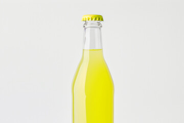 Bottle of Lemonade on gray background