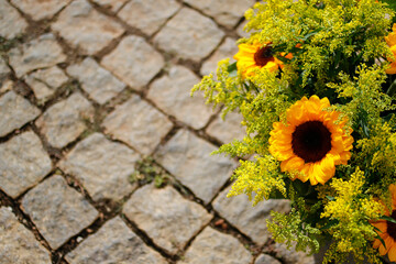 sunflower flower - decorative wedding arrangement