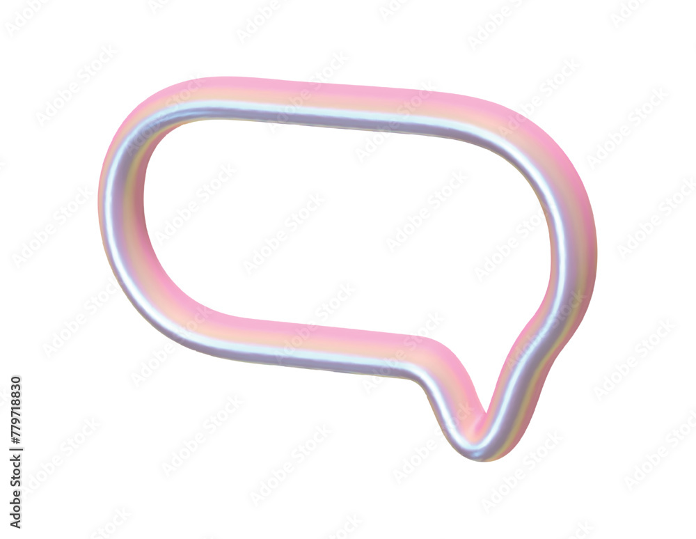 Poster speech bubbles. minimal chat dialog bubble line icon. realistic 3d design isolated on white backgrou