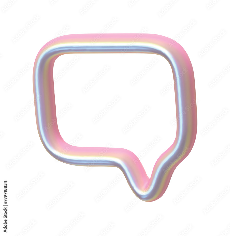 Poster speech bubbles. minimal chat dialog bubble line icon. realistic 3d design isolated on white backgrou