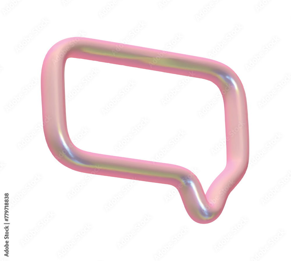 Poster speech bubbles. minimal chat dialog bubble line icon. realistic 3d design isolated on white backgrou