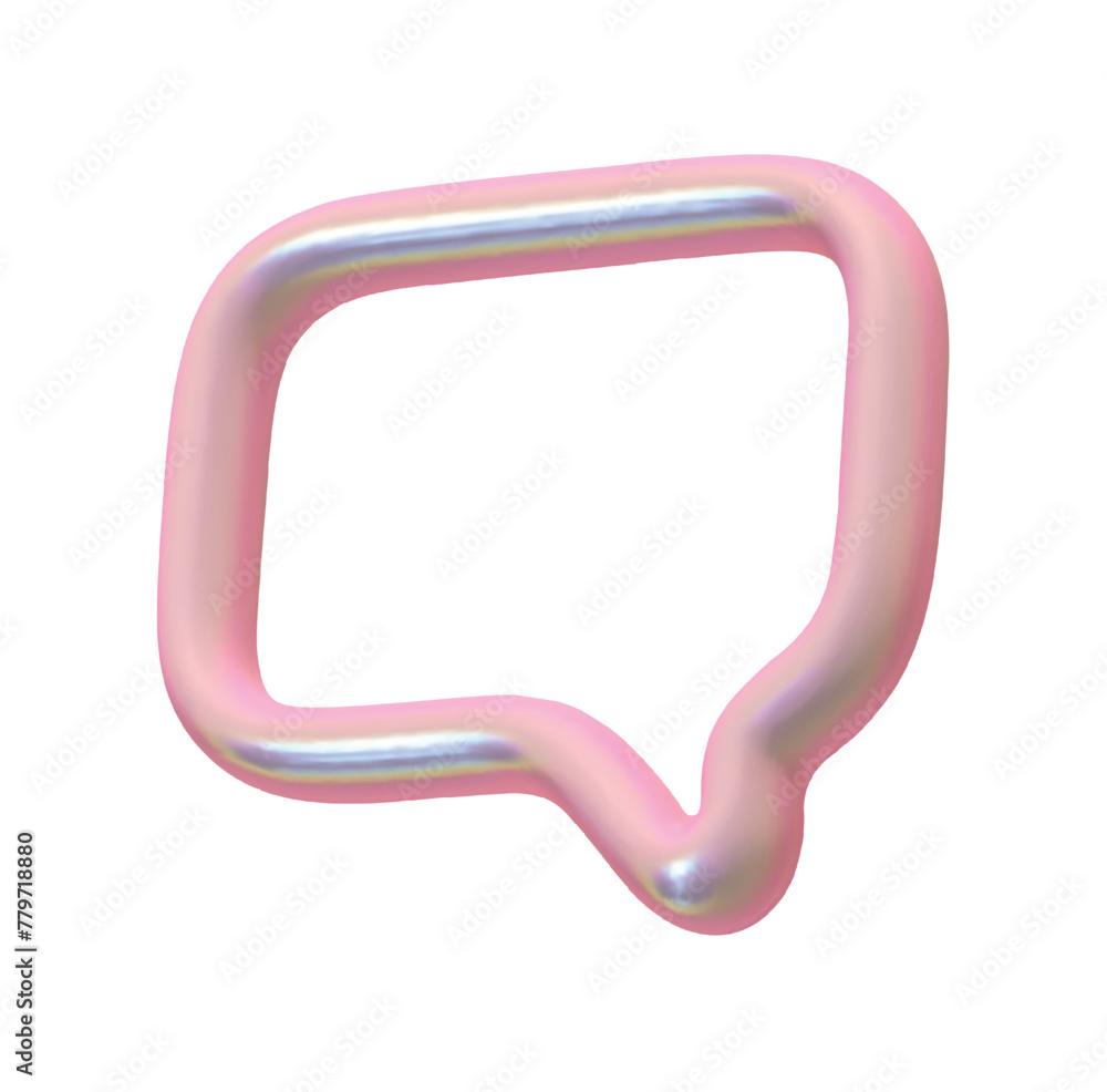 Poster speech bubbles. minimal chat dialog bubble line icon. realistic 3d design isolated on white backgrou