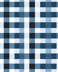 Blue plaid Seamless Hand Drawn pattern. Watercolor Gingham Window pane grid plaid Stripes pattern