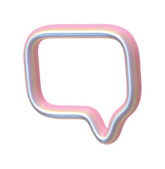 Speech bubbles. Minimal chat dialog bubble line Icon. Realistic 3d design isolated on white background. Vector illustration