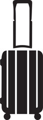 Elegant Black Suitcase Icon for Travel Lovers