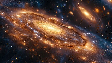 In the vast expanse of the cosmos, where galaxies twirl in cosmic dances and stars shimmer....