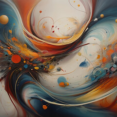 abstract background with flowers