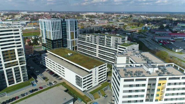 Skyscrapers Panorama Rzeszow Wiezowce Aerial View Poland
