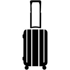 Elegant Black Suitcase Icon for Travel Lovers