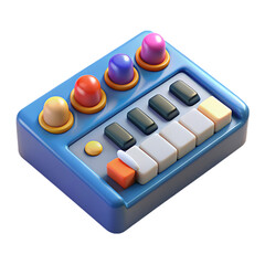 3d synthesizer with buttons