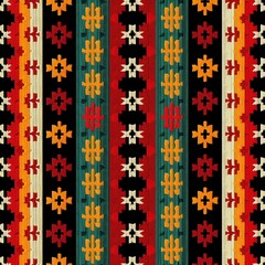 Peruvian Aztec knit pattern, seamless ethnic ornament with rich geometric shapes, reflecting indigenous Mexican culture ar 32