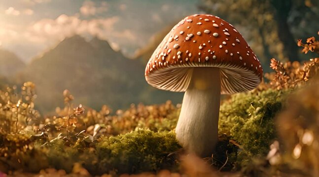 wild mushrooms in the forest