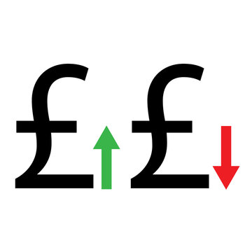 Pound sign £ on transparent background