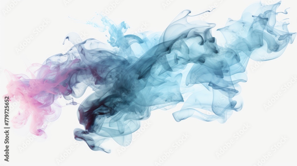 Canvas Prints abstract blue smoke