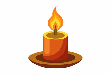 Candle burning vector design.