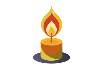 Candle burning vector design.