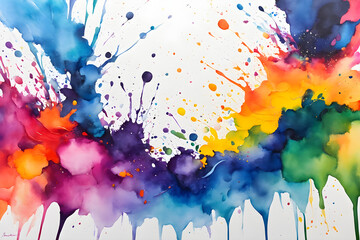 abstract watercolor background with splashes