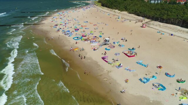 Beach Baltic Sea Rowy Plaza Morze Baltyckie Aerial View Poland