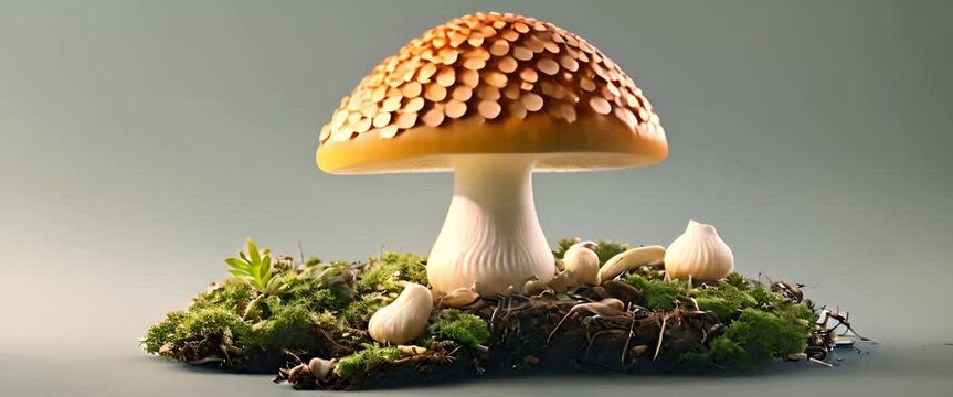mushrooms on a plain background
