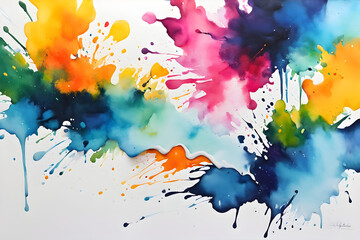 Colorful Watercolor Splash Background