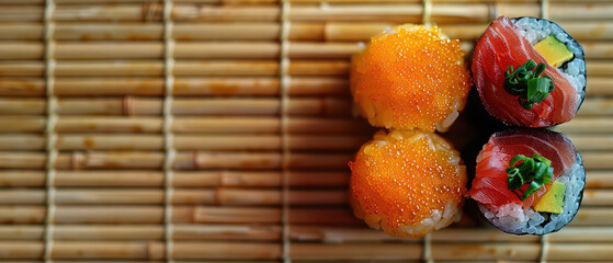 Capture of freshly prepared sushi"