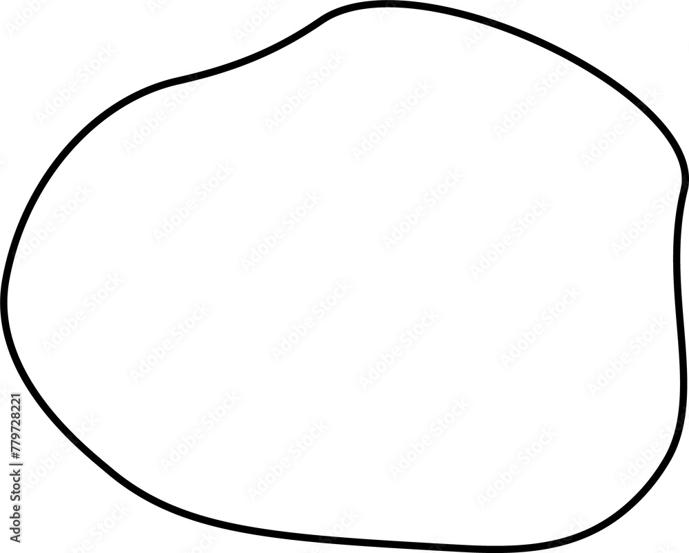 Poster black outline abstract simple circle oblong shape sign symbol isolated geometric element minimalism 