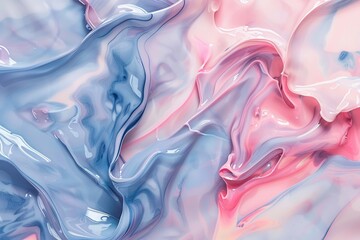 Fluid forms with graceful movement and flow in pastel colors, creating a visually engaging abstract...