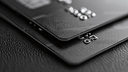 close-up of black credit or debit card, wealthy exclusive lifestyle, financing for the rich people